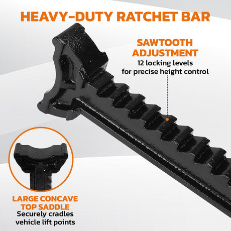 heavy duty 3 ton jack stands 2 pack adjustable double locking ratchet jack stand for car suv truck lifting support