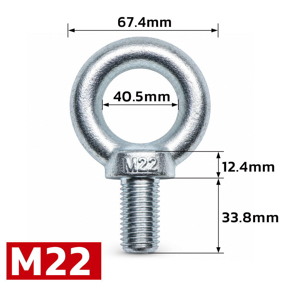 metric lifting eye bolt M8-M42 heavy duty threaded eye bolt for rigging, lifting, machinery, construction and industrial applications
