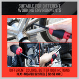 SEDY 36 piece long arm ball end hex key and torx star wrench set with SAE metric sizes, T handle and storage bag