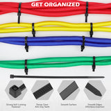 60-piece heavy duty bungee cord set with elastic cords, steel hooks, tarp clips, ball bungees and nylon cable ties for camping, tarps and car covers