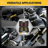 35 piece magnetic nut driver set metric and SAE 1/4 inch hex shank impact compatible with storage case