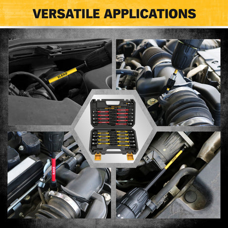 35 piece magnetic nut driver set metric and SAE 1/4 inch hex shank impact compatible with storage case