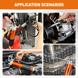 18-piece pistol grip grease gun kit with 8000 PSI pressure, flexible hose, lock coupler and multiple grease fittings