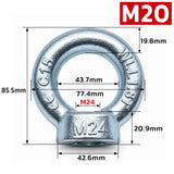 Metric lifting eye nut M8-M24 threaded rigging eye bolt nut for lifting, hoisting, machinery and industrial applications