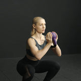 vinyl coated kettlebell weights in 5LB, 10LB and 15LB options with wide grip handles for home gym strength training, squats and full body workouts