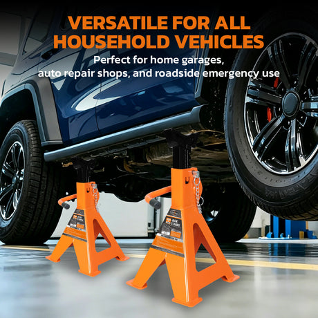 heavy duty 3 ton jack stands 2 pack adjustable double locking ratchet jack stand for car suv truck lifting support