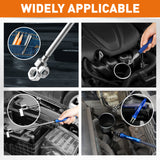 4-piece telescoping magnetic pickup tool kit with inspection mirror, flexible grabber and strong magnets