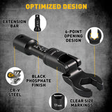 ELEAD 8 piece flex head crowfoot line wrench set with 3/8 and 1/2 inch drive metric flare nut wrenches for automotive repair