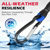 SEDY 5-Pack 24 Inch Heavy Duty Bungee Cords with Locking Carabiners, 8mm Elastic Tie Down Straps, 44 lbs Load Capacity, Weather Resistant for Cargo, Camping & Travel
