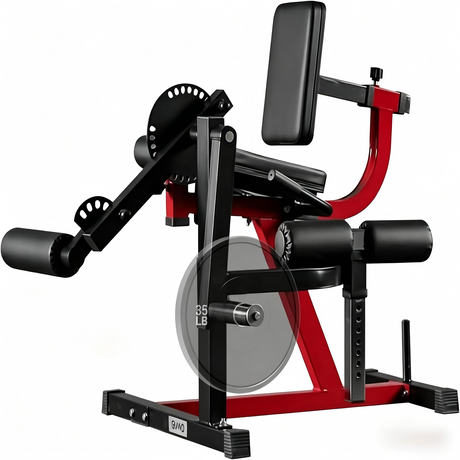 leg extension and curl machine adjustable leg developer home gym equipment compact strength trainer with weight plate holder quad hamstring workout bench