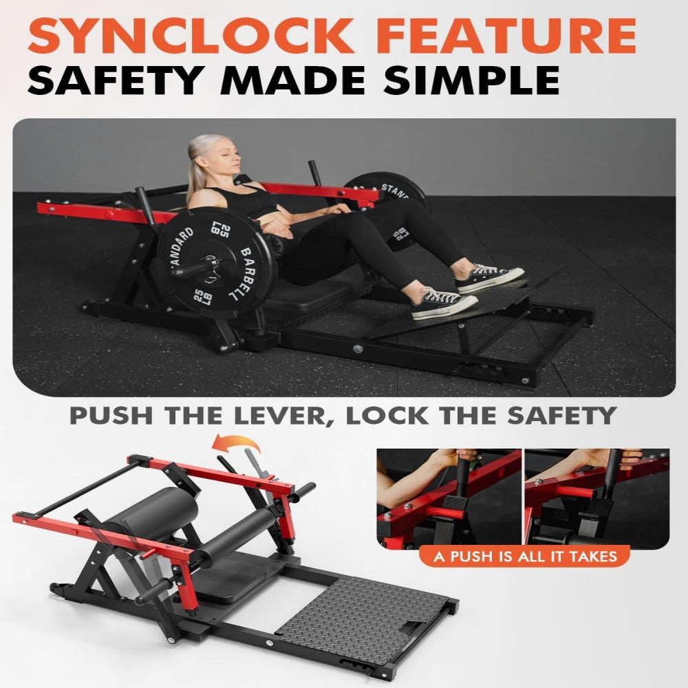 plate loaded leg extension and curl machine with adjustable footplate backrest hip thrust function home gym lower body workout equipment