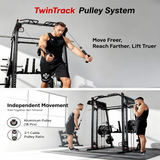 all in one smith machine power rack home gym with cable system dual pulley multifunction workout equipment