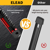 magnetic aluminium bit rail organizer set for 1/4 inch driver bits in red and blue