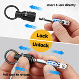 ELEAD 6-Pack Black Drill Bit Holder with Carabiner, 1/4" Hex Quick Release