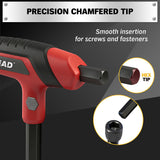 14 piece T handle hex key set CR-V steel metric SAE allen wrench ergonomic grip long arm hex key set for automotive repair