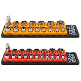 1/2-inch magnetic detachable socket organizer set for MM and SAE sockets, heavy-duty tool storage tray for workshops, tool carts, and garages