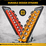 1/2-inch magnetic detachable socket organizer set for MM and SAE sockets, heavy-duty tool storage tray for workshops, tool carts, and garages