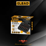 ELEAD 16PCS Master Hex Bit Socket Set with S2 Alloy Steel Bits, CR-V Sockets, Adapters, and Portable Storage Case for Automotive and Workshop Use