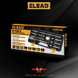 8-piece swivel magnetic spark plug socket set with CR-V steel and 360-degree rotation