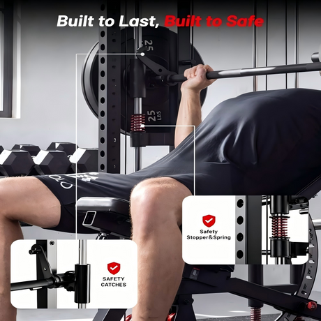 all in one smith machine power rack home gym with cable system dual pulley multifunction workout equipment