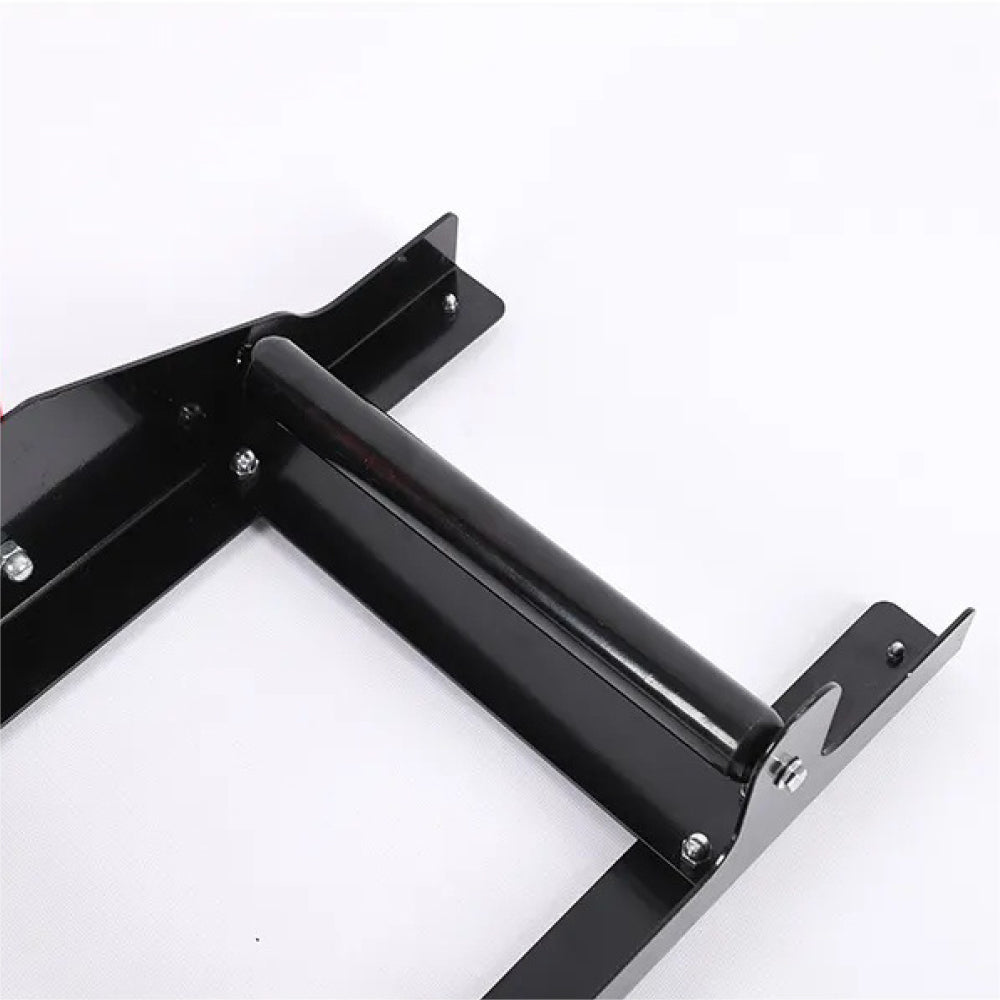 Car tire and wheel cleaning stand with roller support for safe and efficient wheel detailing