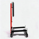 Car tire and wheel cleaning stand with roller support for safe and efficient wheel detailing