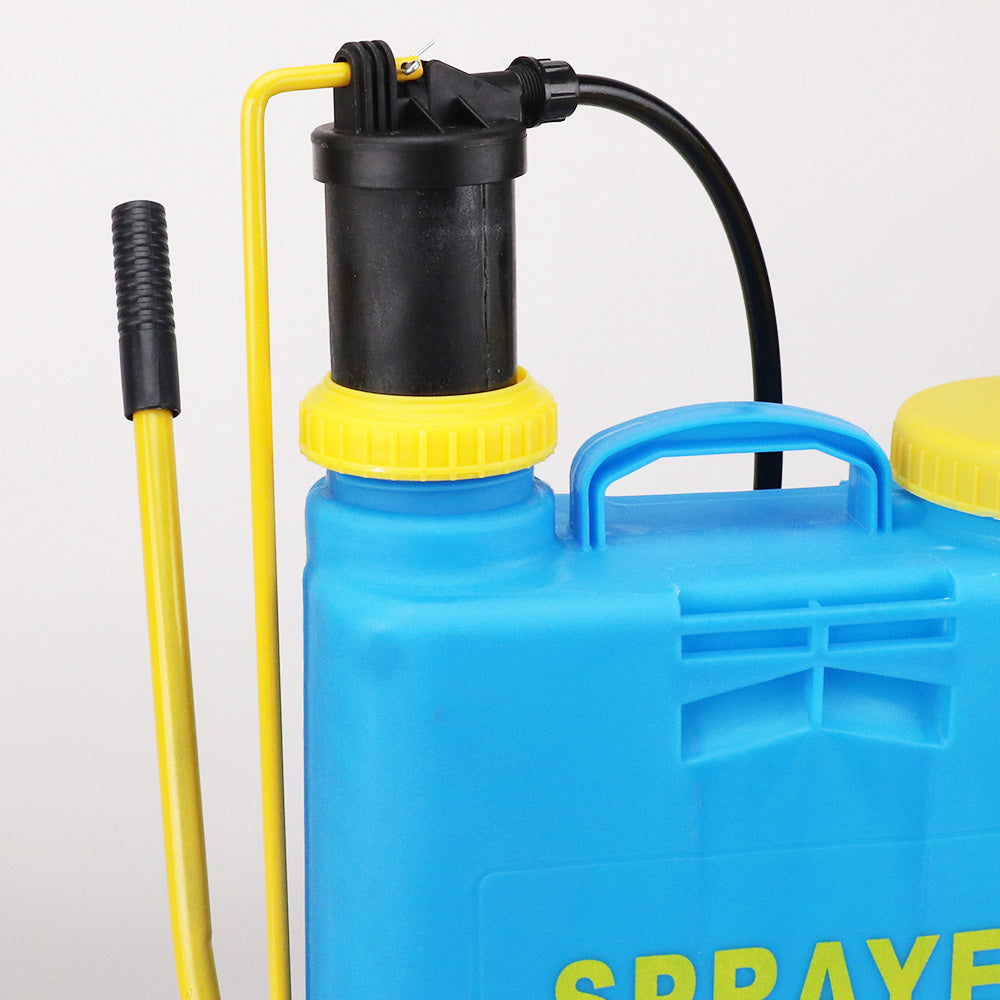 16L backpack garden sprayer with hand pump, adjustable nozzle and hose for weed and pest control