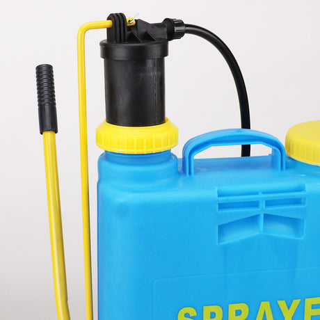 16L backpack garden sprayer with hand pump, adjustable nozzle and hose for weed and pest control