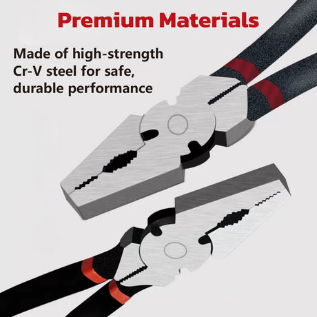 10 inch multi-function clamping pliers made of CR-V steel with non-slip grip and 29mm max jaw opening for wire and general repair work