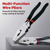 10 inch multi-function clamping pliers made of CR-V steel with non-slip grip and 29mm max jaw opening for wire and general repair work