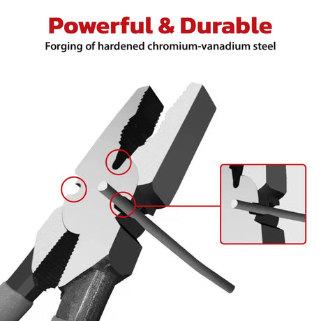 10 inch multi-function clamping pliers made of CR-V steel with non-slip grip and 29mm max jaw opening for wire and general repair work