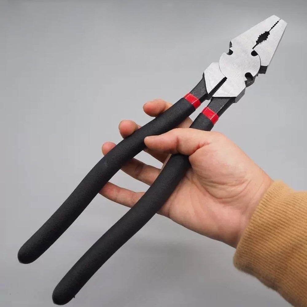 10 inch multi-function clamping pliers made of CR-V steel with non-slip grip and 29mm max jaw opening for wire and general repair work