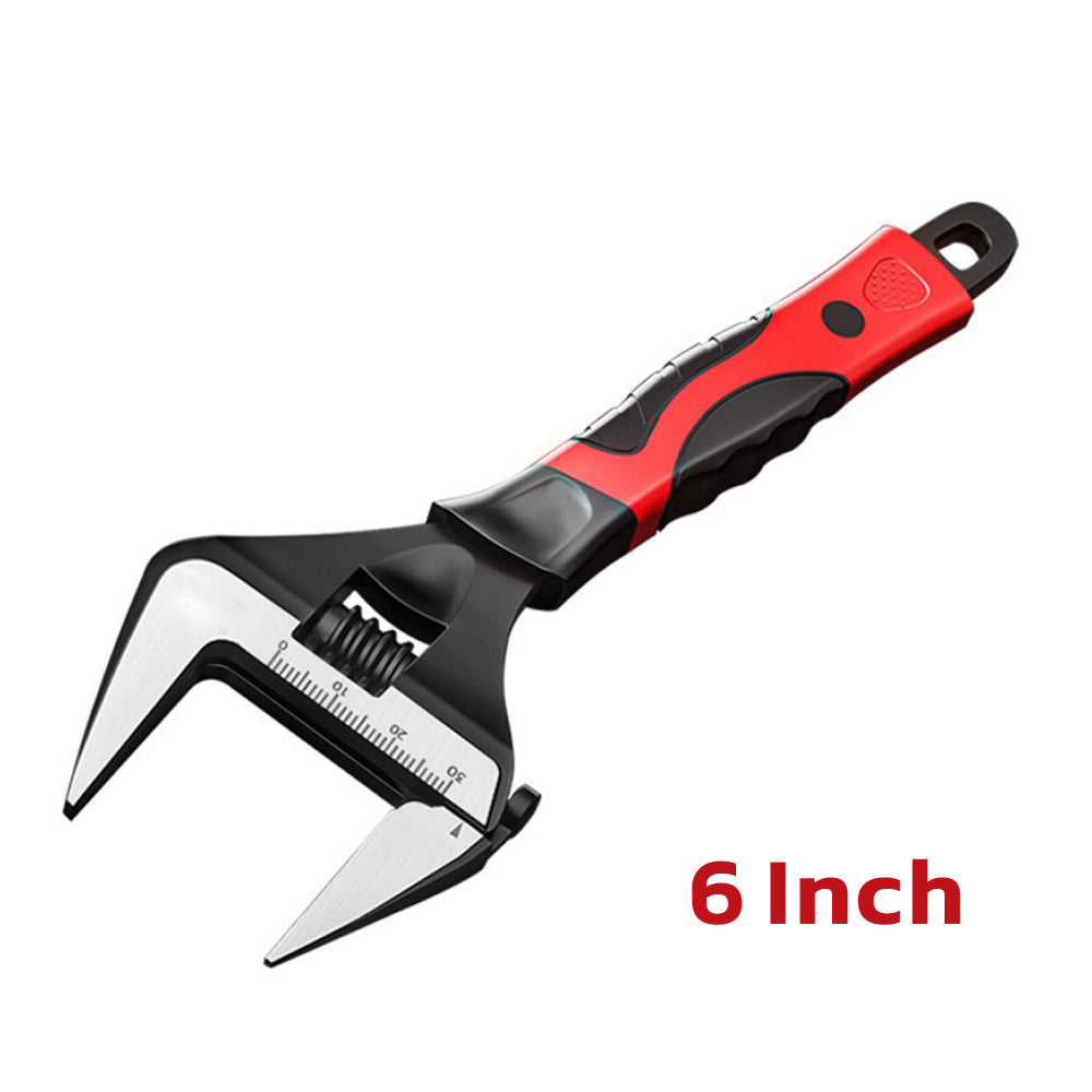 SEDY Wide Opening Adjustable Wrench Set, 6-Inch & 10-Inch Short Handle Spanners with Laser Scale for Tight Spaces