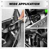 SWANLAKE 7-Piece Impact Universal Joint & Socket Adapter Set, 1/4 3/8 1/2 Drive, CR-Mo Steel with Magnetic Socket Rail