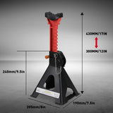 3-Ton car jack stand with double safety locking system, adjustable height, heavy-duty vehicle support