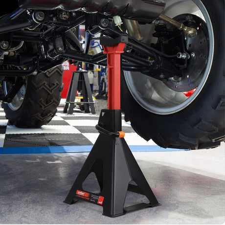 6-Ton car jack stand with double safety locking system, heavy-duty vehicle support, adjustable height