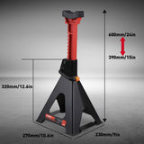 6-Ton car jack stand with double safety locking system, heavy-duty vehicle support, adjustable height