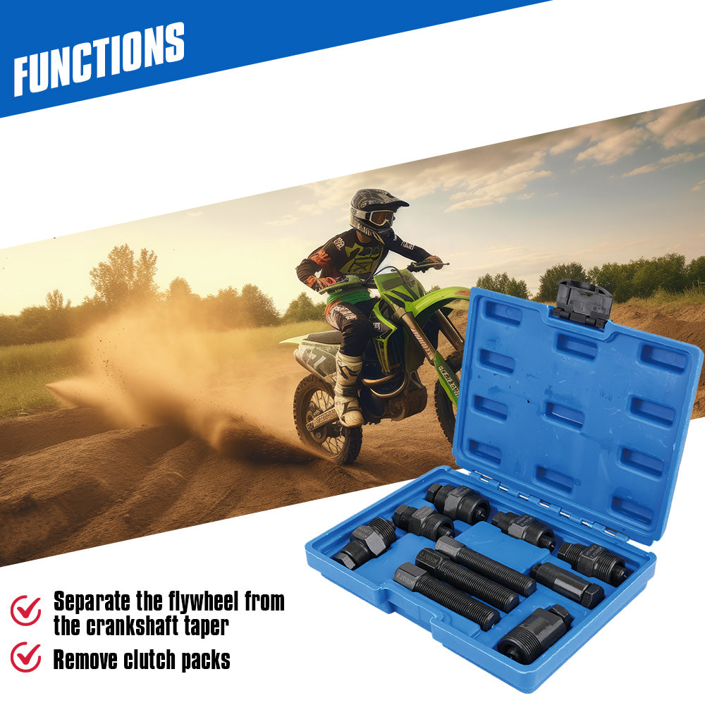 motorcycle flywheel puller set magnetic motor puller kit for dirt bike atv scooter clutch removal tool metric thread repair kit