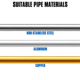 4-piece brake tube flaring tool kit with dual head design for 3/16" SAE and 4.75mm DIN bubble and double flares, in blue storage case
