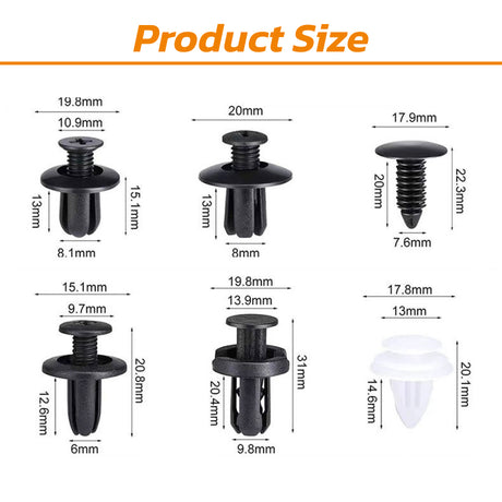 100PCS car fastener clips and trim removal tool kit for automotive panel, bumper, and door repair in Australia
