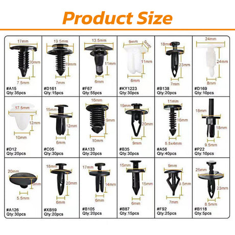 415PCS car fastener clips and trim removal tool kit for automotive door, bumper, and panel repair in Australia