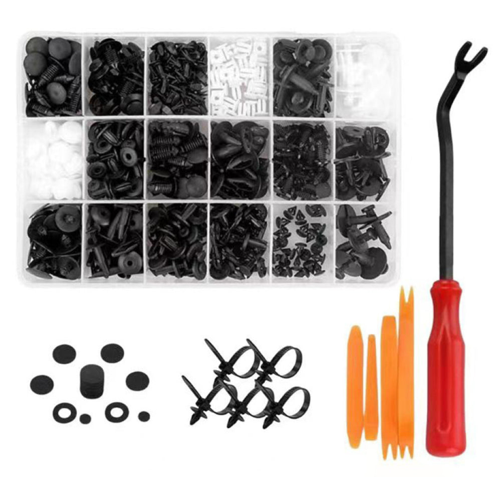 415PCS car fastener clips and trim removal tool kit for automotive door, bumper, and panel repair in Australia