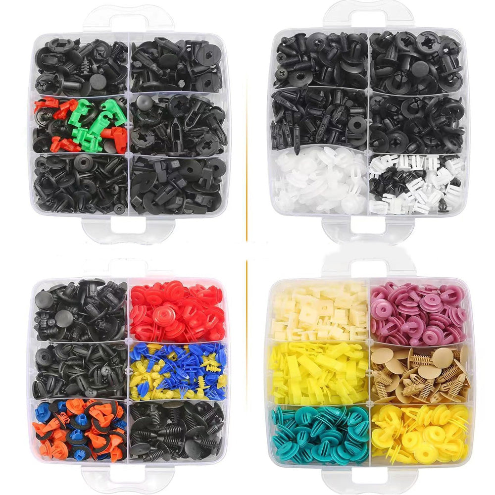 925PCS car retainer clips assortment kit with trim removal tools, fasteners set for automotive bumper, door, fender and panel repair.