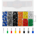 575-piece wire ferrules kit with insulated pin terminals, assorted sizes, copper conductors and storage case