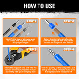 575-piece wire ferrules kit with insulated pin terminals, assorted sizes, copper conductors and storage case