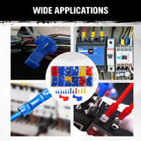 200-piece electrical connector kit with insulated crimp terminals and quick connectors for automotive and electrical wiring