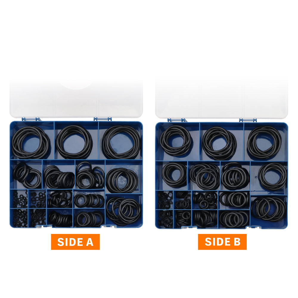 420 piece o ring assortment kit with 32 sizes nbr rubber sealing rings in double layer organizer case for automotive plumbing and diy repairs