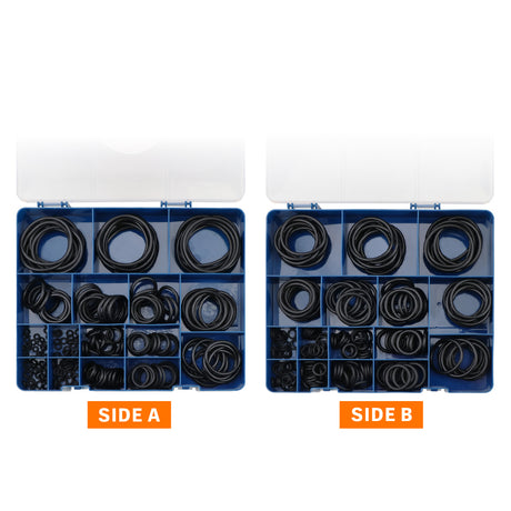 420 piece o ring assortment kit with 32 sizes nbr rubber sealing rings in double layer organizer case for automotive plumbing and diy repairs