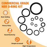 420 piece o ring assortment kit with 32 sizes nbr rubber sealing rings in double layer organizer case for automotive plumbing and diy repairs