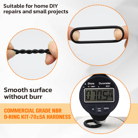 420 piece o ring assortment kit with 32 sizes nbr rubber sealing rings in double layer organizer case for automotive plumbing and diy repairs